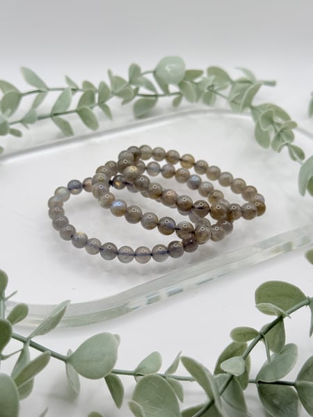 8mm Gray Moonstone Bracelet