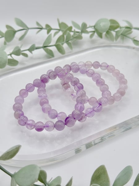 8mm Pale Lavender Amethyst Bracelet