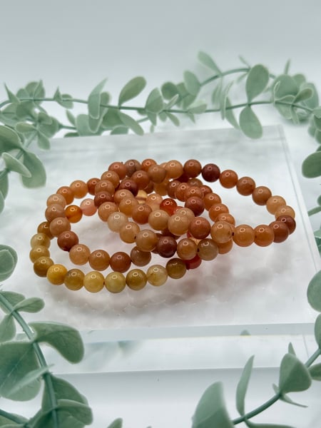 8mm Carnelian - Orange Bracelet