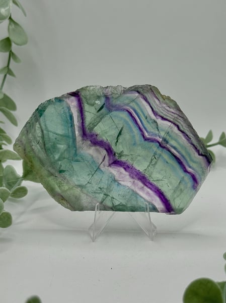 Rainbow Fluorite Slice