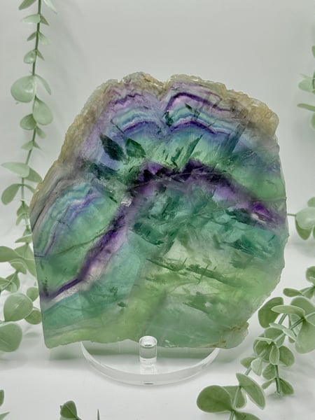 Rainbow Fluorite Slice