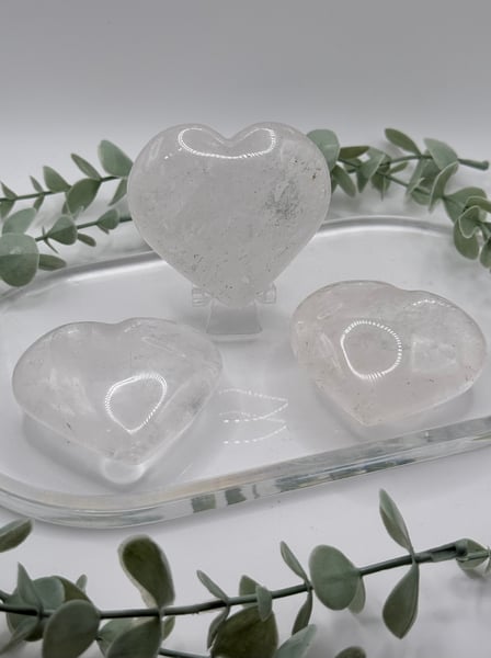 Polished Clear Quartz Heart