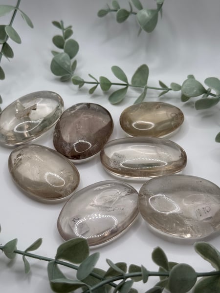 Smokey quartz palmstones