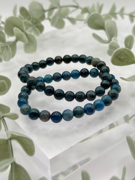 6mm Blue Apatite Bracelet