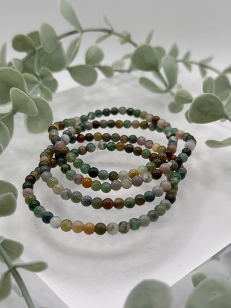 4mm Moss Agate Bracelet