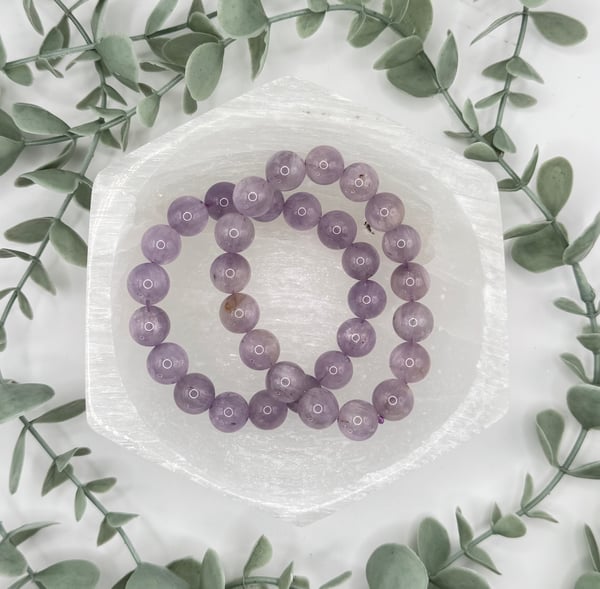 12mm Lavender Amethyst Bracelet