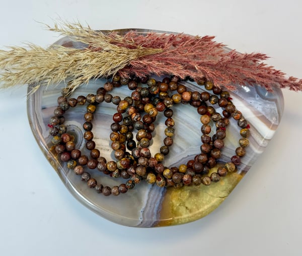 6mm Leopard Skin Jasper Bracelet