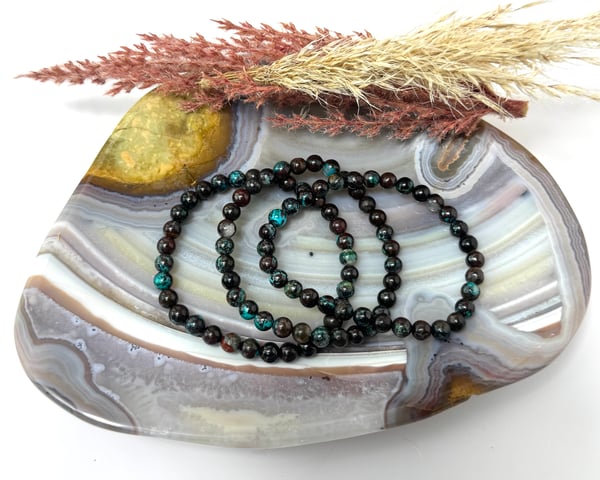 4mm Peruvian Chrysocolla Bracelet