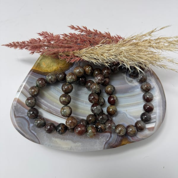12mm Lodolite (Garden Quartz) Bracelet