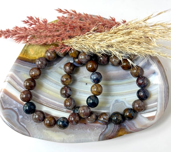 12-13 mm Pietersite "Tempest Stone" Bracelet