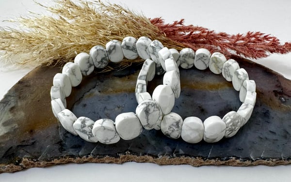 Faceted Howlite Bracelet