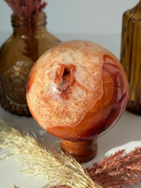 Carnelian Agate Sphere