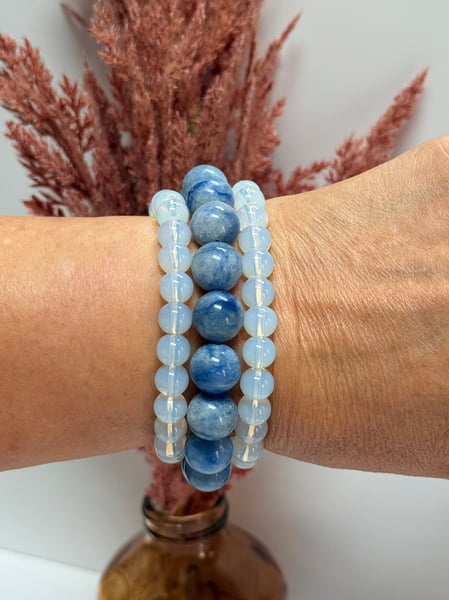 Curated Bracelet stack - Blue Aventurine & Opalite