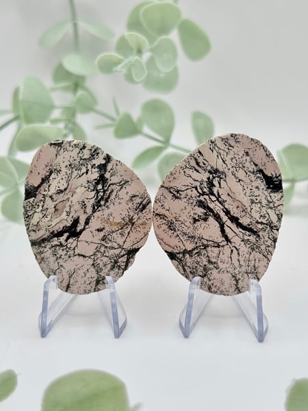 Dendritic Jasper Pairs - Amanda
